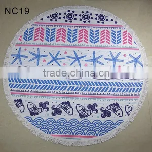 Pineapple Printed Round Beach Towel/jkr Bath Towel Table Towel Shawl Yoga Mat Beach Towels/ Round Beach Towels thumbnail-6