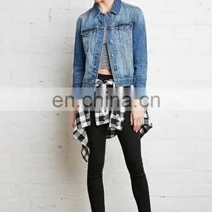China Factory Supply Long Sleeve Classic Denim Jacket Women Cheap Wholesale thumbnail-4