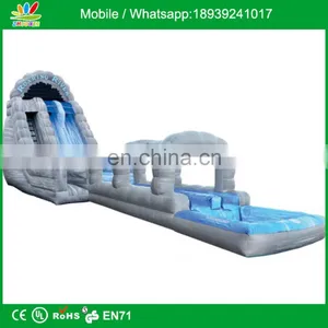 Inflatable 22ft Roaring River 2 Lane Run N Splash Rock Arches Combo thumbnail-1