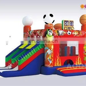 AOQI New Design Inflatable Combo and Slide Outdoor Kids Playhouse thumbnail-1