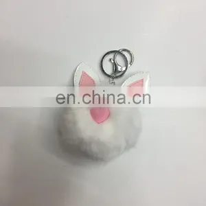 Wholesale Animal Fur Pom Poms Keychain thumbnail-5