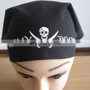 2014profession Customize 100% Cotton Black With White Pirate Logo Triangle Bandana thumbnail-1