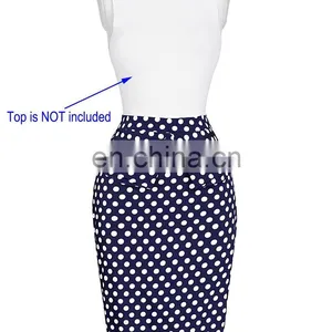 Grace Karin Occident Sexy Women Short Hips Wrapped Retro Cotton Polka Dots Vintage Skirt CL008928-2 thumbnail-3