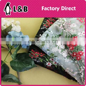 Wholesale New Design Popular Orange Lace Embroidery Fabric thumbnail-6
