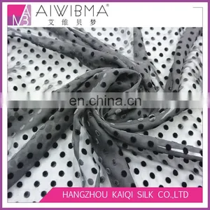 Plain Dyed Black Small Dots Design Silk Velvet Fabric Price Silk Rayon Velvet Burnout Fabric thumbnail-3