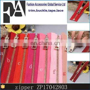 Hot Sale Teeth Open-end Colorful Metal Zippers Custom Fashion Zipper for Clothes Accessories thumbnail-1