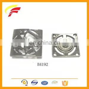 Hot Sale Zinc Alloy Square Two Parts Snap Button With Hollow Out Pattern thumbnail-2