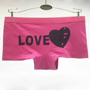 (MOQ 12pcs) Yun Meng Ni Sexy Underwear Love Heart Printed Women's Boyshorts Cotton Women Boxer Lingerie thumbnail-4