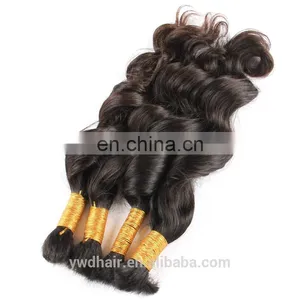 Cheap 8A 500G Bulk Human Hair for Braiding Virgin Raw Malaysian Hair Human Braiding Hair Bulk No Wefts Curly Texture Best thumbnail-4