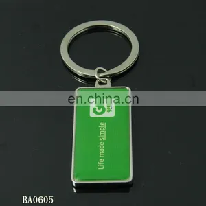 Cheap Custom Epoxy Sticker Logo Rectangle Blank Alloy Keychain thumbnail-5