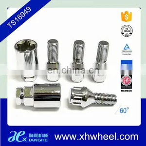 4PC 12x1.5 Chrome Steel Wheel Lug Bolt Lock Set With 2 Keys for Cars thumbnail-3