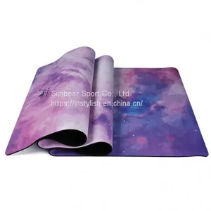 Cheap Cost Bright Color Print Yoga Mat Microfiber Suede Yoga Mat Hot Yoga Mat Manufacturer thumbnail-1