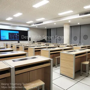 Dividers For Test Center Desk Sound Absorbing Language Lab Table Study Carrel Height Adjustable Library Cubicle For Office thumbnail-3