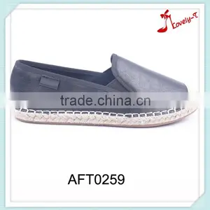 Hot Selling Latest Design Lady Straw Sole Flat Feet Walking Shoe With Elastic Band thumbnail-1