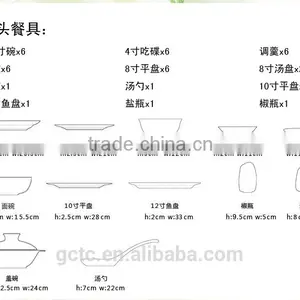 Bone China Pure and Elegent Dinner Set for 6 People thumbnail-6