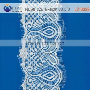Cheap Garment Accessory Lace Trim Wholesale,white Eyelash Lace LZ-6029 thumbnail-1