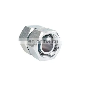 JIC Swivel Adapter Double Ferrule Connector Original Hydraulic Tee Hose Connector Pipe Fitting thumbnail-1