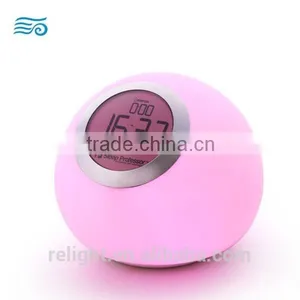 Multicolor Changing LED Small Night Light With Clock Display and Alarm Clock Function thumbnail-6