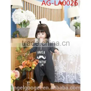 Lovely Style Plain Baby Clothes Romper Bidysuit With Mustache AG-LA0026 thumbnail-1
