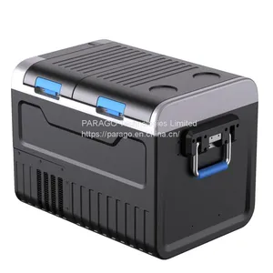 45L DC 12V/24V Compressor Fridge Mobile Freezer Refrigerator With Pull Rod & Wheels Car Home Dual Use thumbnail-1