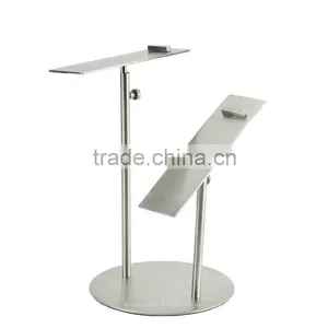 Metal Shoe Store Display Rack Matt Silver Sandal Display Rack Shoe Stand RST004 thumbnail-1