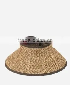 Folding Paper Straw Visor Hat thumbnail-1