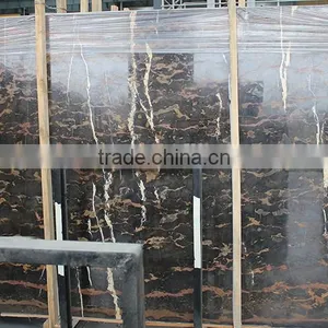 Cheap Supply Polished Black Portoro Marble Slab thumbnail-5
