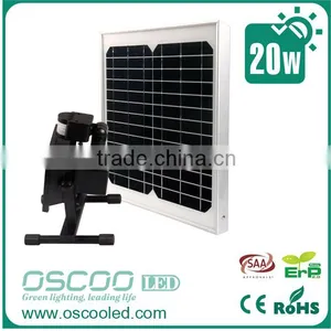 SAA 20W Solar Panel Portable Motion Sensor Rechargeable Led Solar Flood Light thumbnail-3