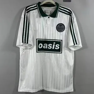 Limited Edition Collaboration Soccer Jersey Oasis Band Collaboration Jersey No. 25 Black and Blue Short Sleeve thumbnail-5