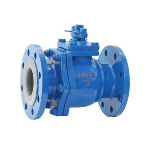 Manufacturer Direct Sales Fluorine Lined Flange Ball Valve Carbon Steel Ball Valve thumbnail-1