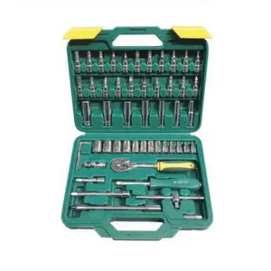 53pcs Cr-V Steel Socket Wrench Set, Complete Socket & Screwdriver Bit Tool Kit With Portable Plastic Case thumbnail-1