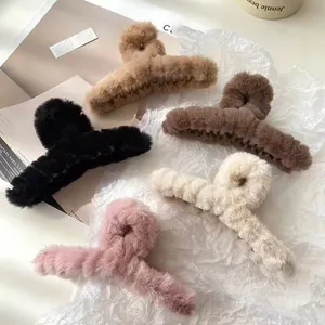 Fluffy Fur Hair Claw Clip thumbnail-1