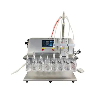 Automatic Small Filling Machine for Spout Pouch Soup Liquid Seasoning Sauce and Beverages Water Juice thumbnail-1