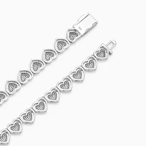 Shining Star Jewelry Hip Hop Fashion 6mm-14mm Micro Pave CZ Iced Heart Necklace thumbnail-5