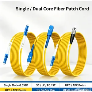 Telecom Grade Single Mode Fiber Patch Cord SC‑SC LC‑FC‑ST Single/Dual Core Optical Fiber Jumper Cable thumbnail-2