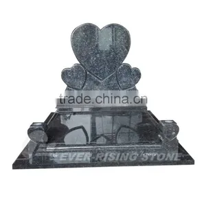 Blue Pearl Heart Shaped Headstone thumbnail-1