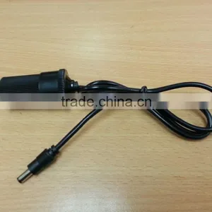 New Custom Female Cigarette Plug to DC 5.5x2.1 With 2C 22AWG DC & Cigarette Wire Harness thumbnail-3
