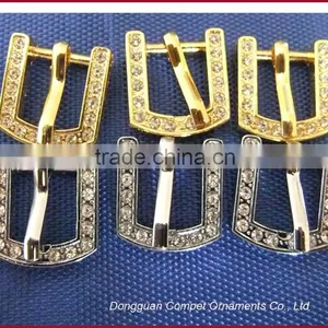 Wholesale Gold 10mm Inner Width Diamond Metal Buckle Pet Collar Alloy Buckles Upscale Rhinestone Dog Collar Buckle thumbnail-3