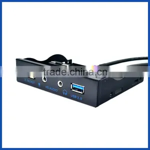 PANTO 3.5 Inch Floppy Drive Bay USB3.0+fast Charge USB 2.1A +HD Audio PC Front Panel thumbnail-1