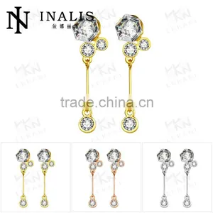 2015 Hot Sale Lekani Sparkling Jewels 18K Gold Plated Earring thumbnail-1