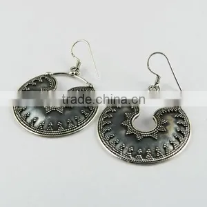 Vintage Oxidized 925 Sterling Silver Earring, 925 Stamped Silver Jewelry, Buy Silver Jewelry thumbnail-3