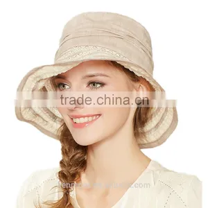 Branded Wholesale Folding Wide Brim Floppy Straw Hat thumbnail-6