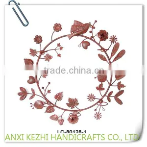 LC-80128 Wholesale Metal Iron Antique Hanging Craft Wall Decor With Tealight Holder thumbnail-1