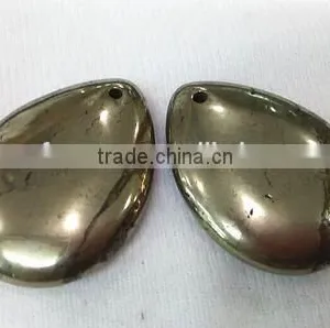 Pyrite Loose Gemstone in Pear Shape Factory Made thumbnail-1