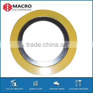 Yellow Painted Flexible Graphite Spiral Wound Gasket thumbnail-1