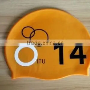 Silicone Printed Swim Caps Silicone Material Swimming Cap Professional Swimming Cap Manufacturer Novelty Swimming Cap thumbnail-3