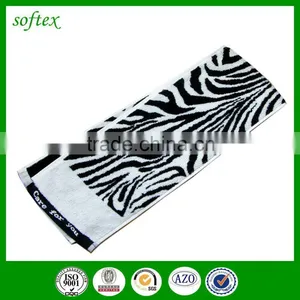 Black and White Striped Bath Towel thumbnail-5