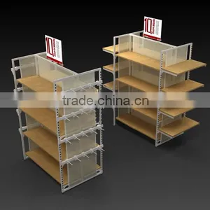 Retail Store Stationary Pos Display Stand With Metal and Wooden Haning Display Stand thumbnail-3