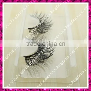 Wholesale Factory Price 100% Real Siberian Mink Fur False Eyelash ; Mink Fiber Lashes Strip Fake Eyelashes thumbnail-2