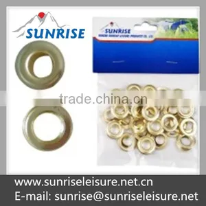 56737# 20pcs Brass Finished Grommets, Steel Eyelets thumbnail-1